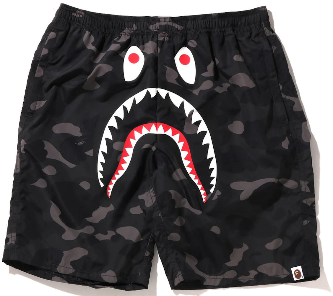BAPE Color Camo Shark Beach Shorts (SS22) Black Men's - SS22 - US