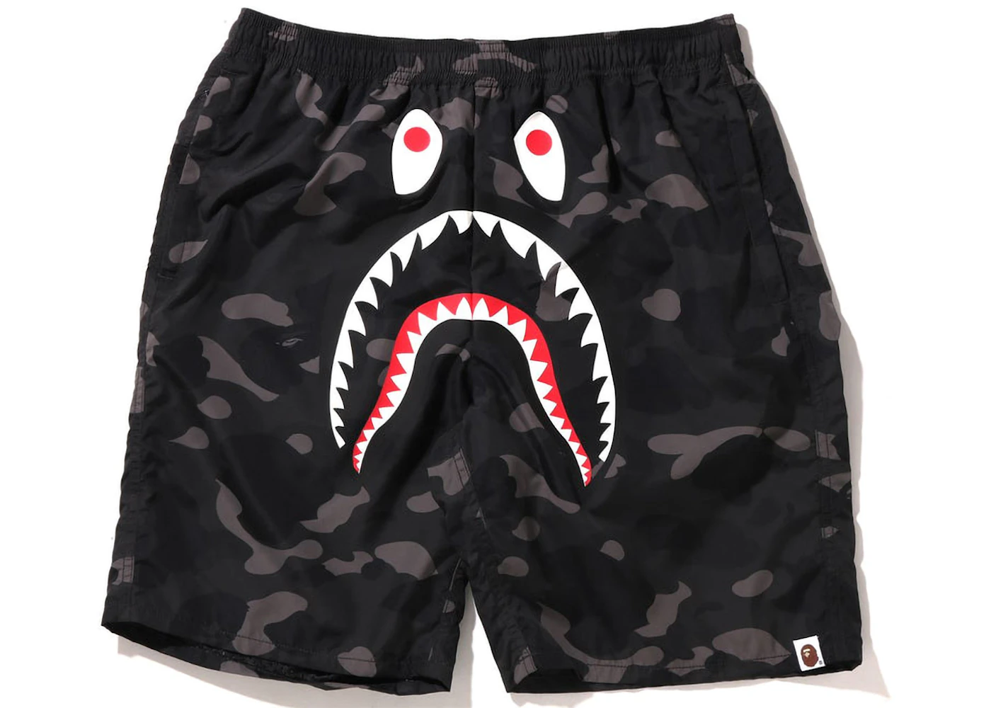 BAPE Color Camo Shark Beach Shorts (SS22) Black Men's SS22 US
