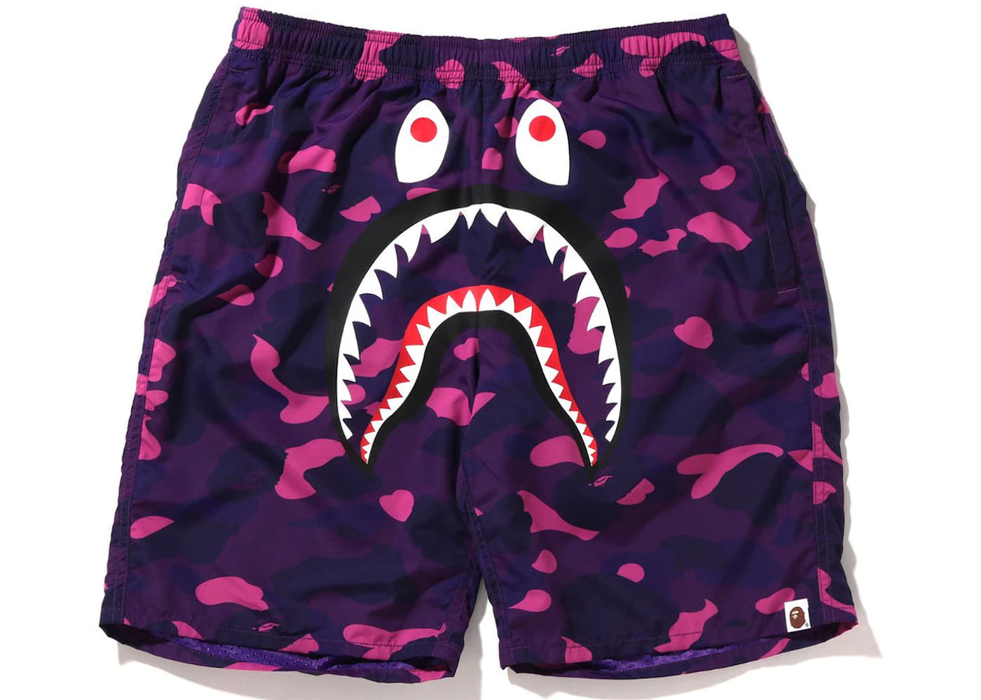 BAPE Color Camo Shark Beach Shorts (SS22) Purple Men's SS22 US