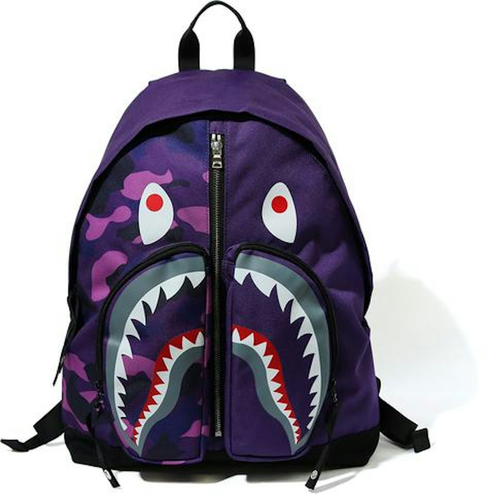 BAPE Color Camo Shark Day Backpack Purple