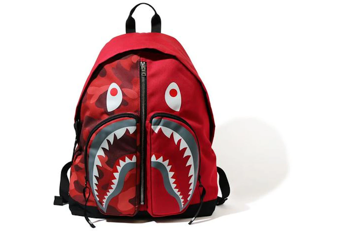 BAPE Color Camo Shark Day Pack (FW20) Red