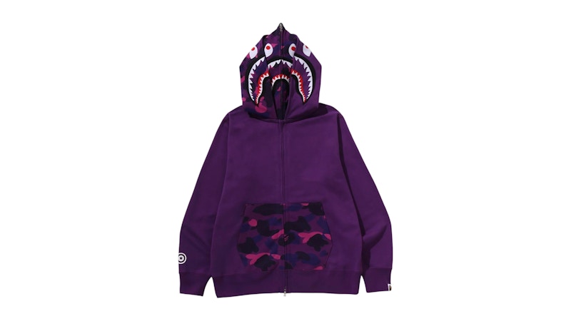 BAPE Color Camo Shark Full Zip Double Hoodie Purple メンズ - SS26 - JP BAPE Color Camo Shark Full Zip Double Hoodie Purple メンズ - SS26 - JP