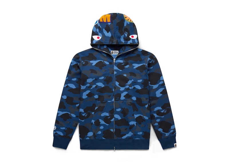 【BAPE × DC】DC×BAPE COLOR CAMO ZIP HOODIE BAPE Color Camo Shark Full Zip Hoodie Blue Men's - US