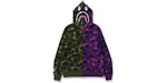 BAPE Color Sudadera con capucha Camuflaje Shark Full Zip (FW22) Verde Violeta
