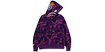BAPE Color Sudadera con capucha Camuflaje Shark Full Zip (FW24) Violeta