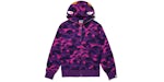 Hoodie BAPE Color Camo Shark con cremallera completa en violeta