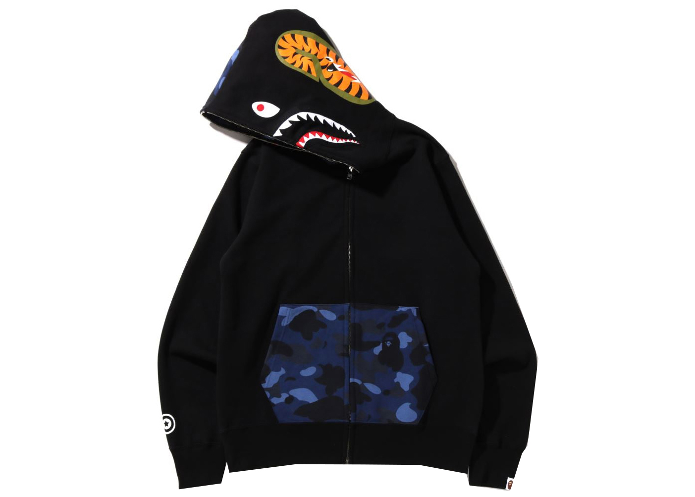 BAPE Color Camo Shark Full Zip Hoodie (SS22) Black - SS22 Men's - US