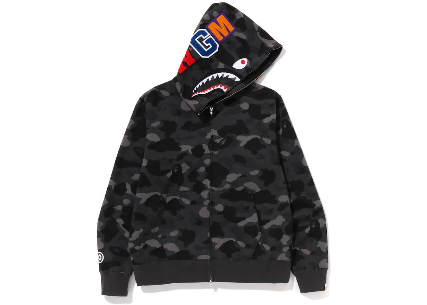 Bape Shark Full Zip Hoodie Bape Jacket Black Camo BAPE X BLACK EYE