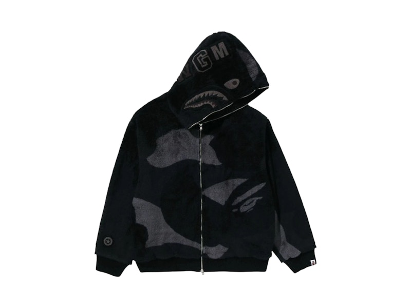 BAPE Color Camo Shark Full Zip Sherpa Men Jacket Black Men's - US BAPE Color Camo Shark Full Zip Sherpa Men Jacket Black Men's - US