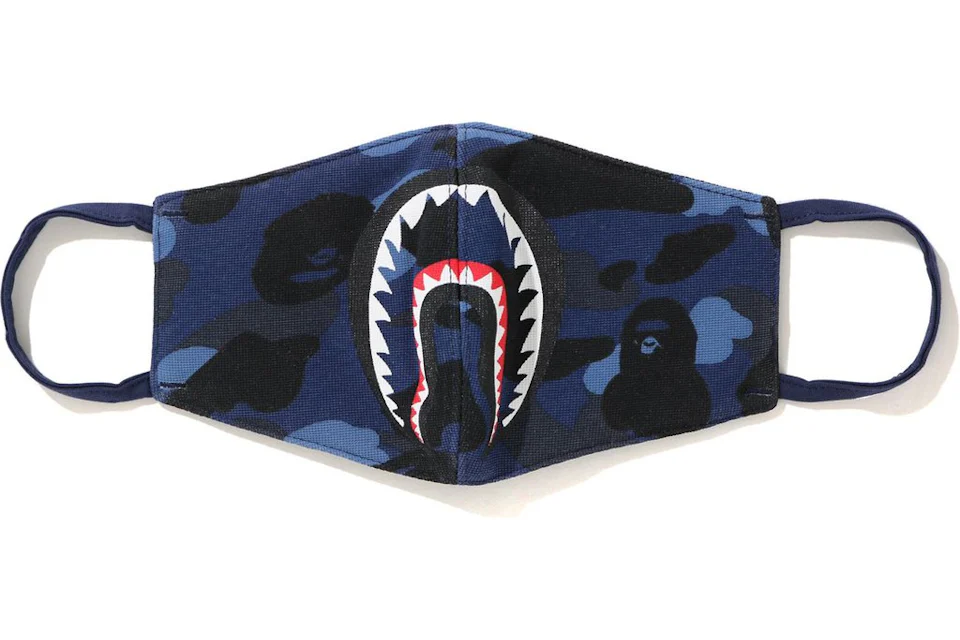 BAPE Color Camo Shark Mask Navy