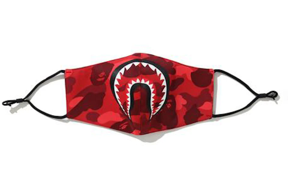 BAPE Color Camo Shark Mask (SS21) Red