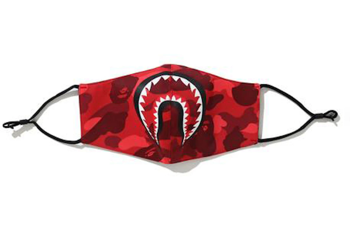 BAPE Color Camo Shark Mask (SS21) Red