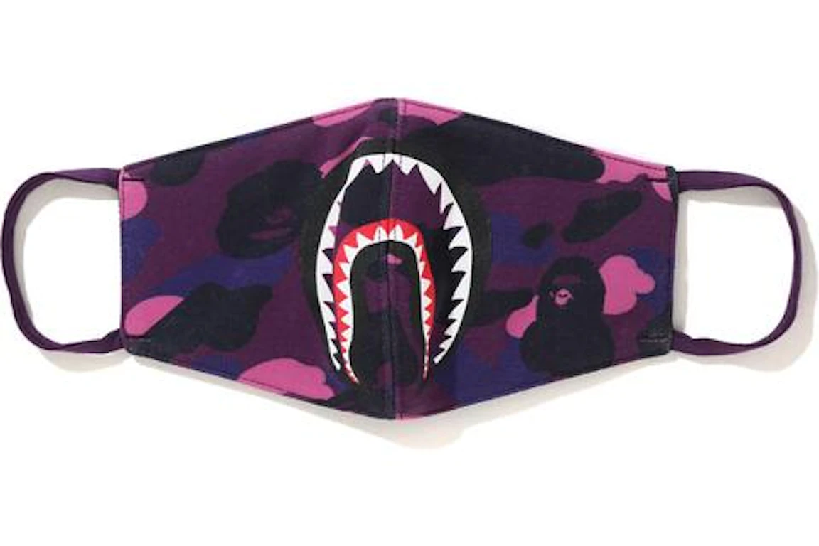 BAPE Color Camo Shark Mask (SS21) Purple