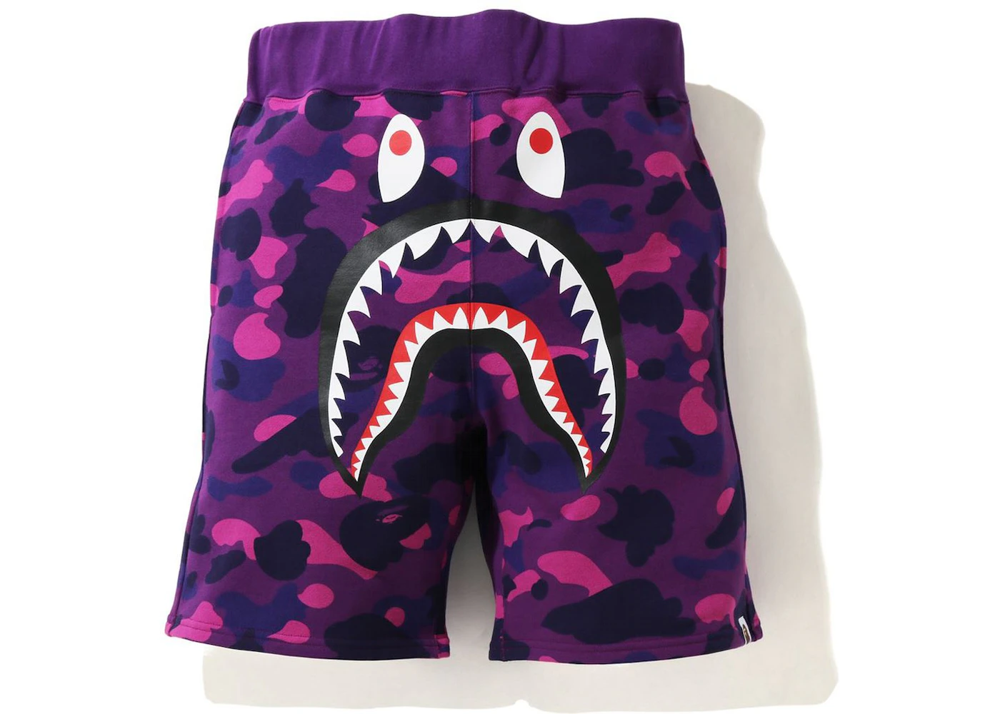 BAPE Color Camo Shark Sweat Shorts (SS21) Purple Men's - SS21 - US