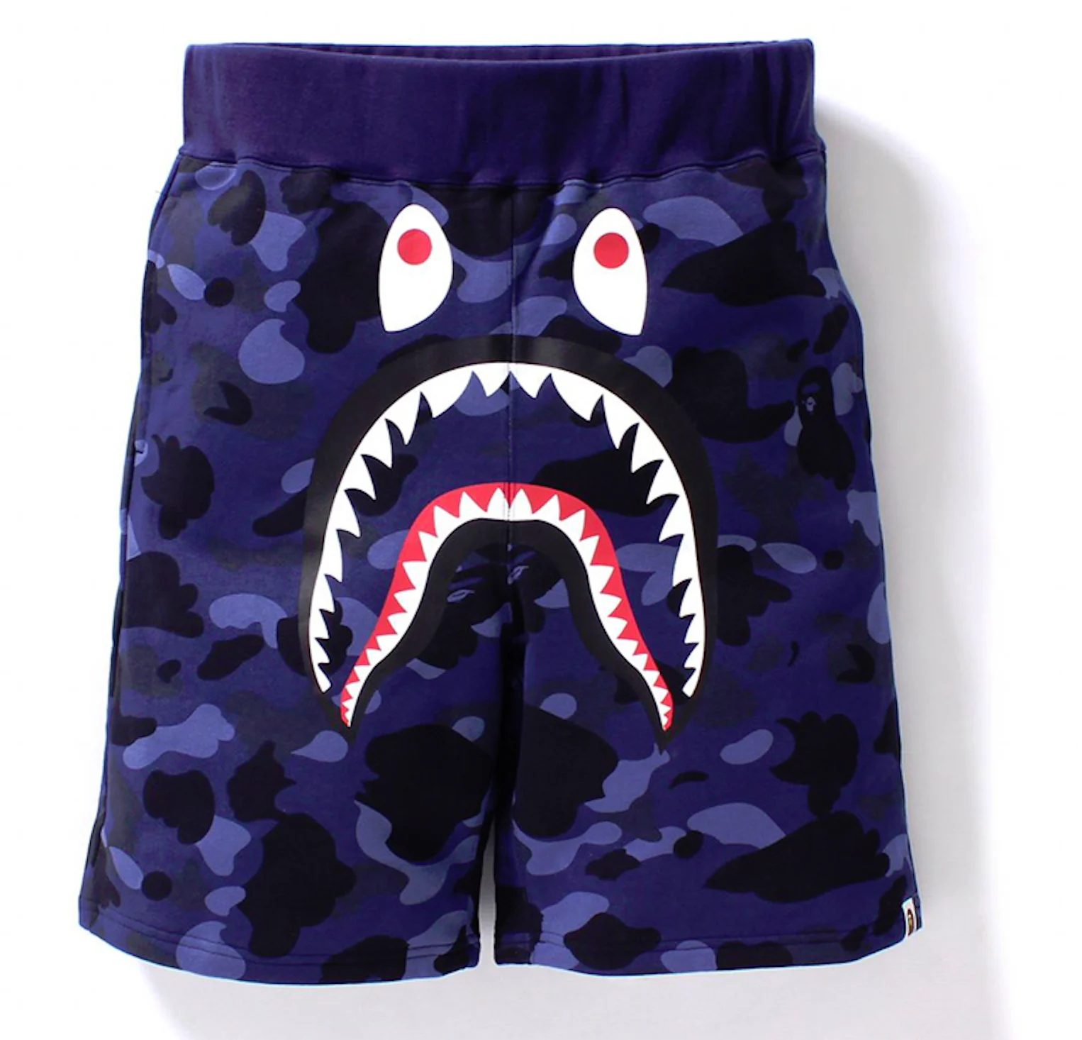 BAPE Color Camo Shark Sweat Shorts Navy Men s US