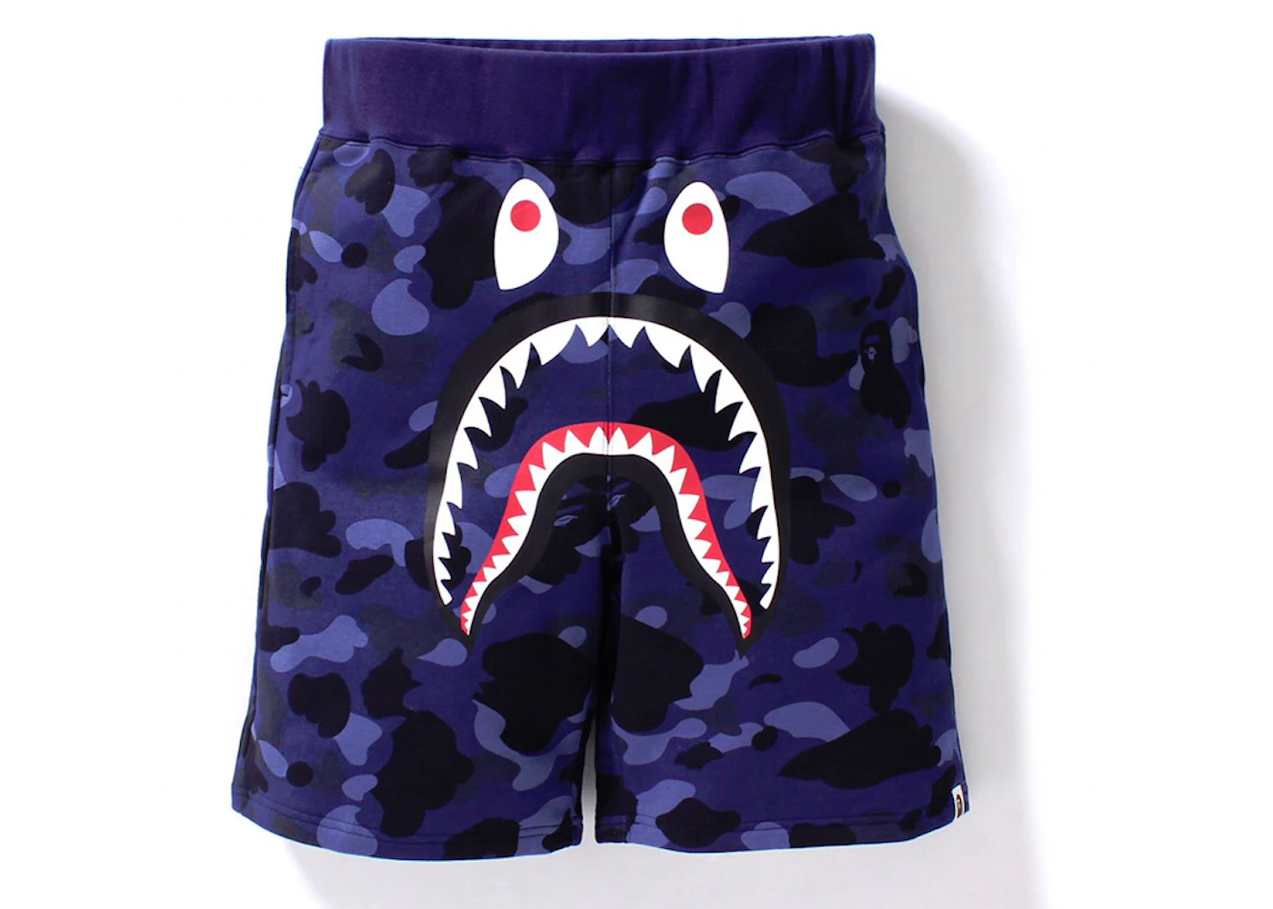 BAPE Color Camo Shark Sweat Shorts Navy Men's - US