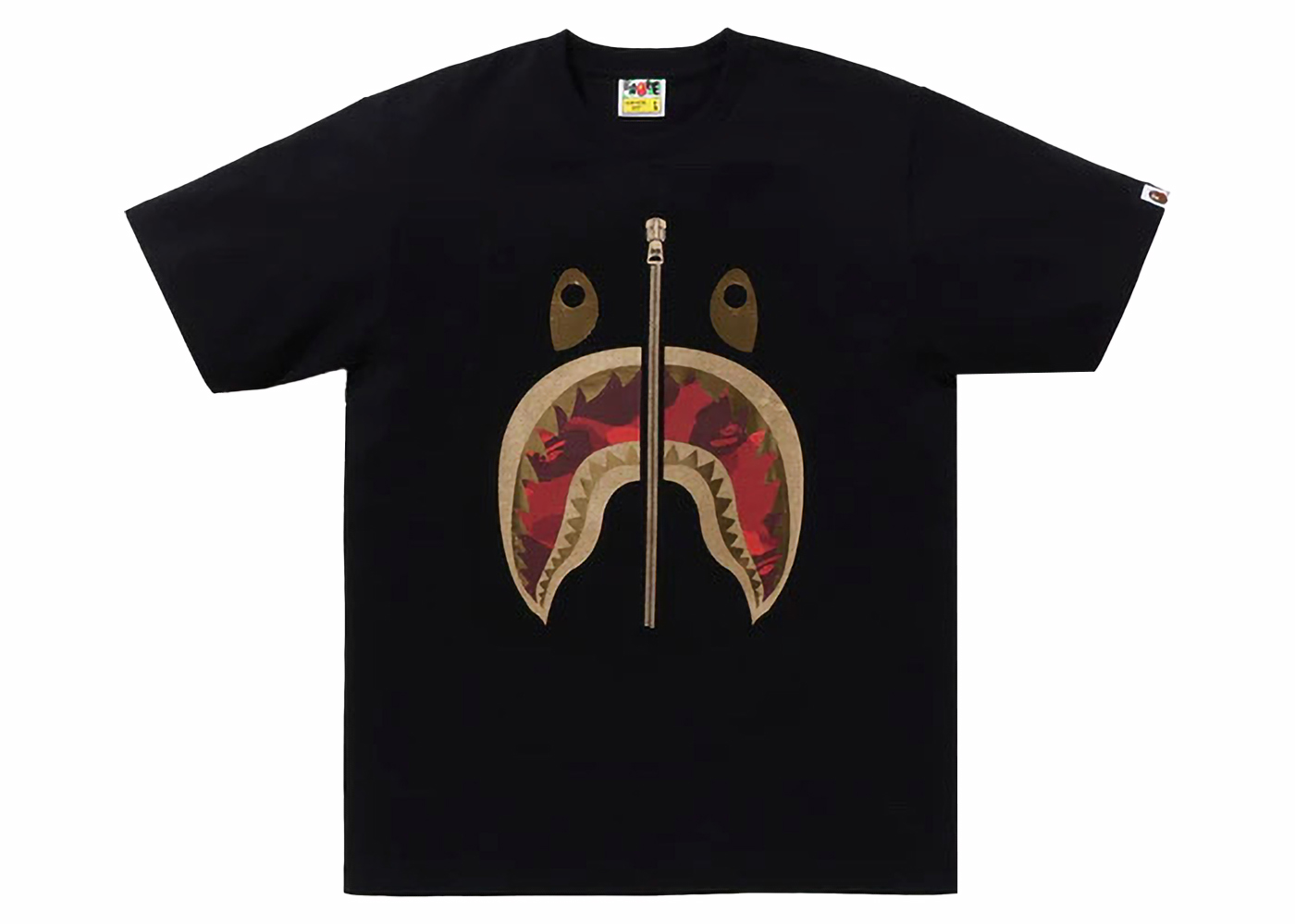 Bape shark t shirt hot sale black