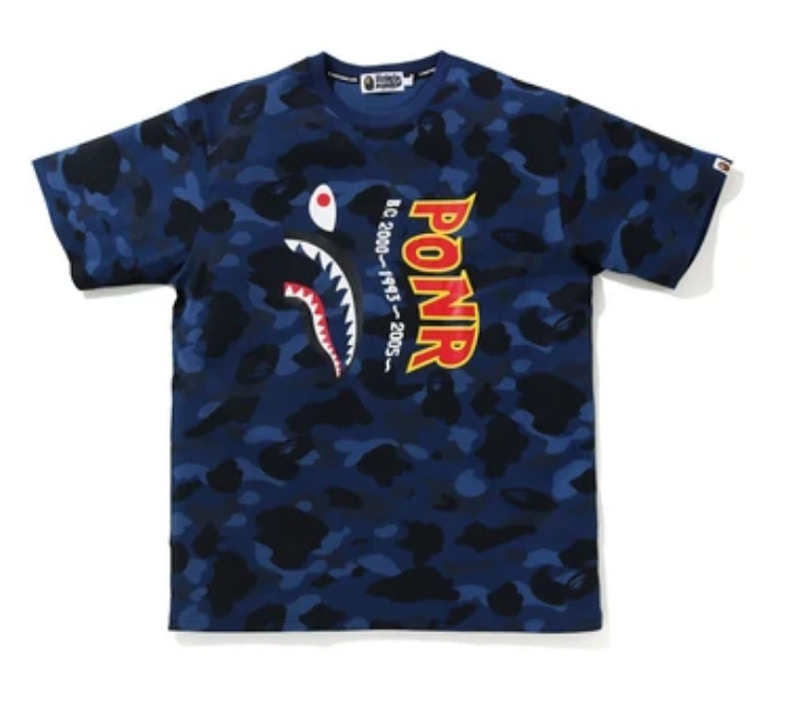 BAPE Color Camo Shark Wide Fit Tee Blue