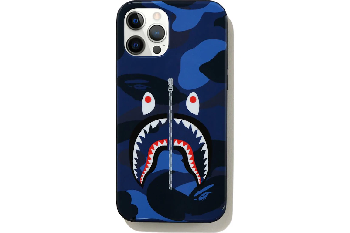 BAPE Color Camo Shark iPhone 12/12 Pro Case Navy