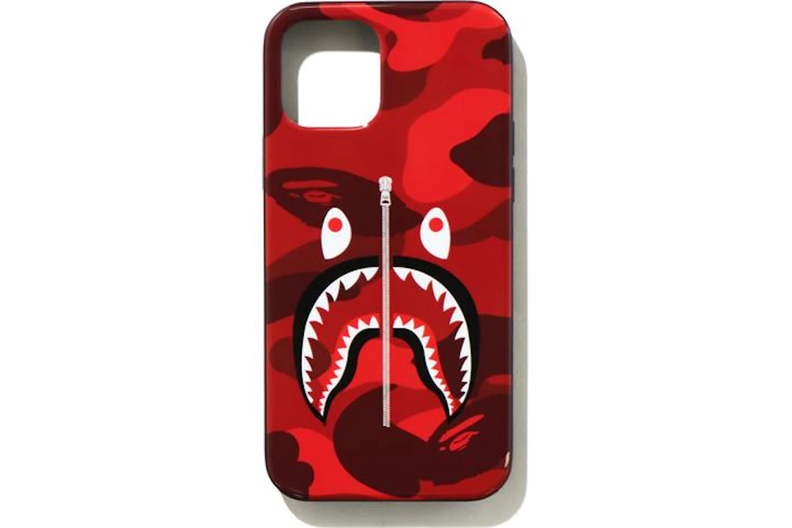 BAPE Color Camo Shark iPhone 12/12 Pro Case Red