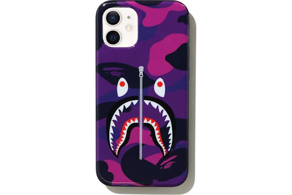Bape Color Camo Shark Iphone 12 Mini Case Purple Ss21 Bape Color Camo Shark Iphone 12 Mini Case Purple Ss21