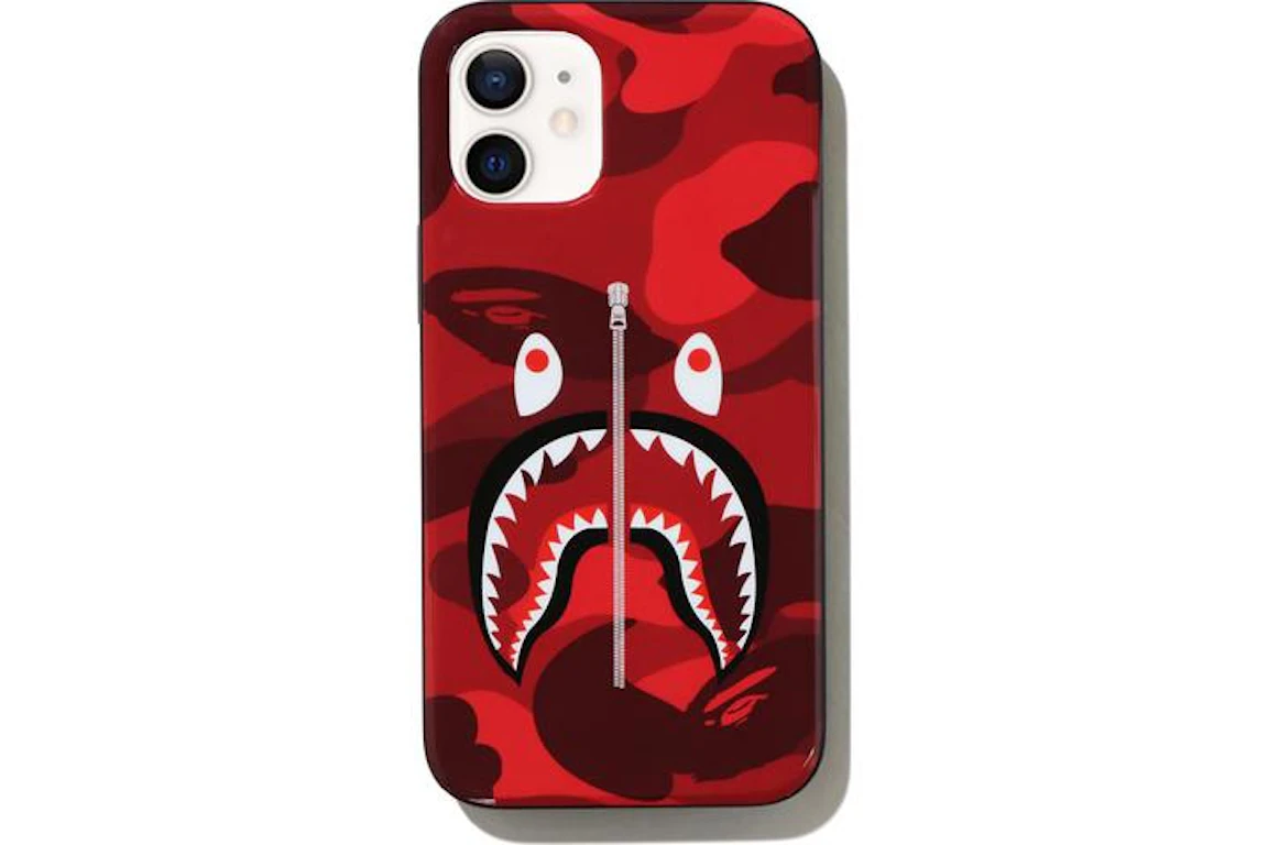 BAPE Color Camo Shark iPhone 12 Mini Case Red