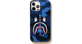 BAPE Color Camo Shark iPhone 12 Pro Max Case Navy