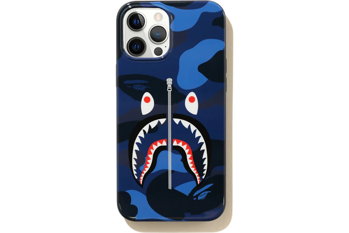 BAPE Color Camo Shark iPhone 12 Pro Max Case Navy