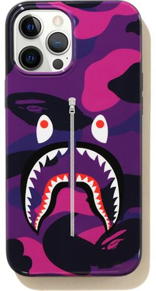 Bape Color Camo Shark Iphone 12 Pro Max Case Purple Ss21 Bape Color Camo Shark Iphone 12 Pro Max Case Purple Ss21