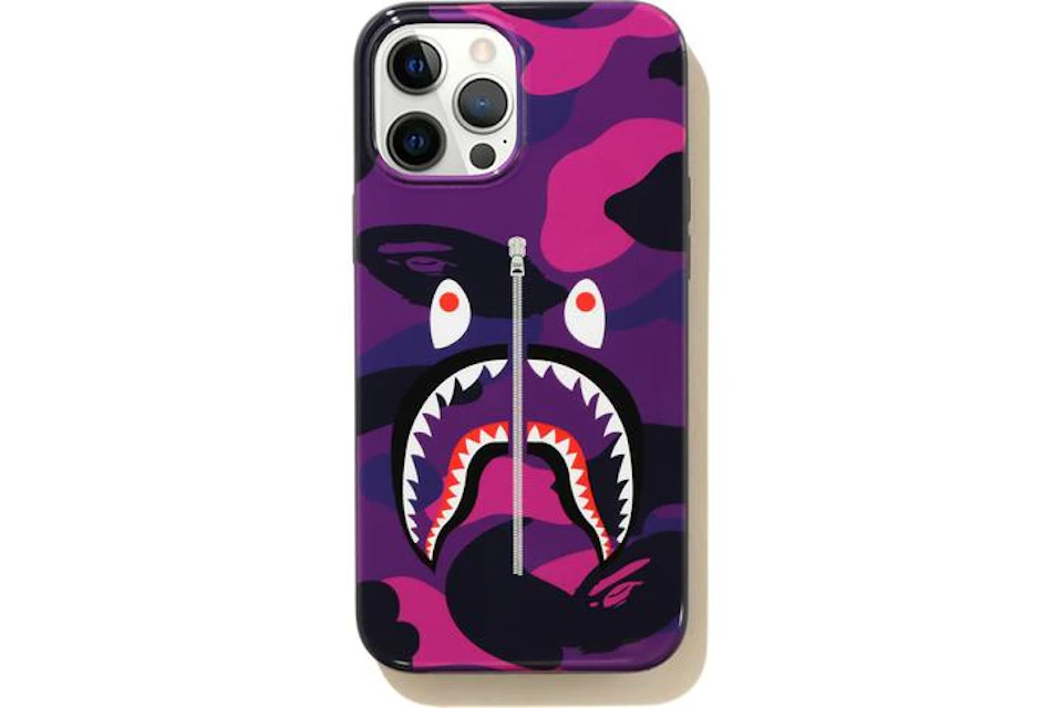 Bape Color Camo Shark Iphone 12 Pro Max Case Purple Ss21 Bape Color Camo Shark Iphone 12 Pro Max Case Purple Ss21