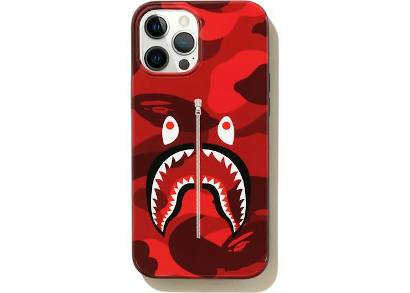 Bape Color Camo Shark Iphone 12 Pro Max Case Red Ss21 Bape Color Camo Shark Iphone 12 Pro Max Case Red Ss21