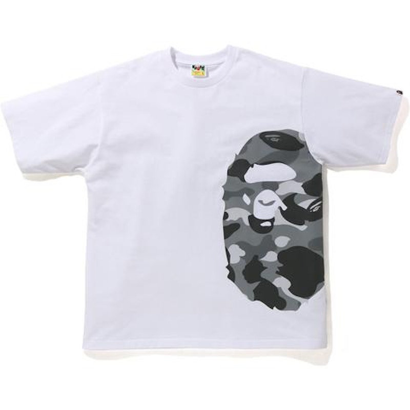 BAPE Color Camo Side Big Ape Head Relaxed Tee White/Gray Men's