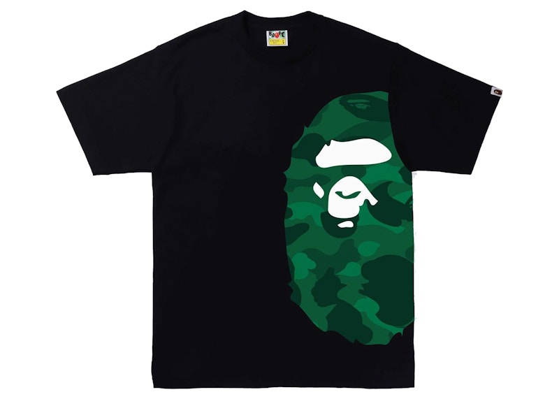 BAPE Color Camo Side Big Ape Head Tee Black/Green Men's - SS22 - US