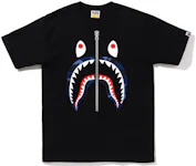 A Bathing Ape Color Camo Shark Full Zip Hoodie 'Black' - 1J20-115-003