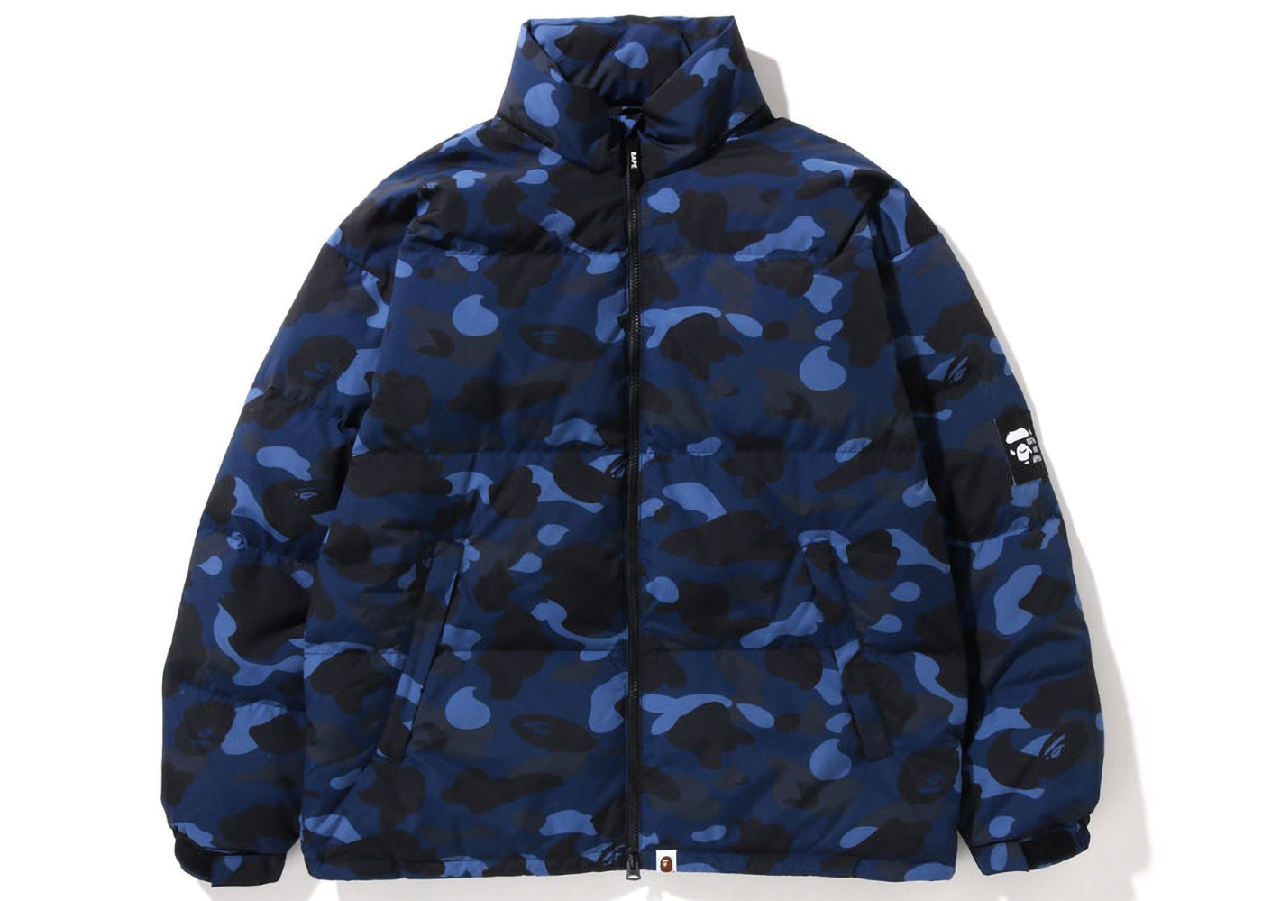 BAPE Color Camo Relaxed Fit Down Jacket Navy Men's - FW22 - US