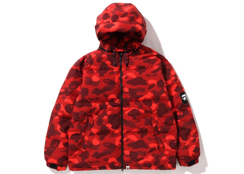 BAPE Color Camo Relaxed Fit Down Jacket Red Men s FW22 GB