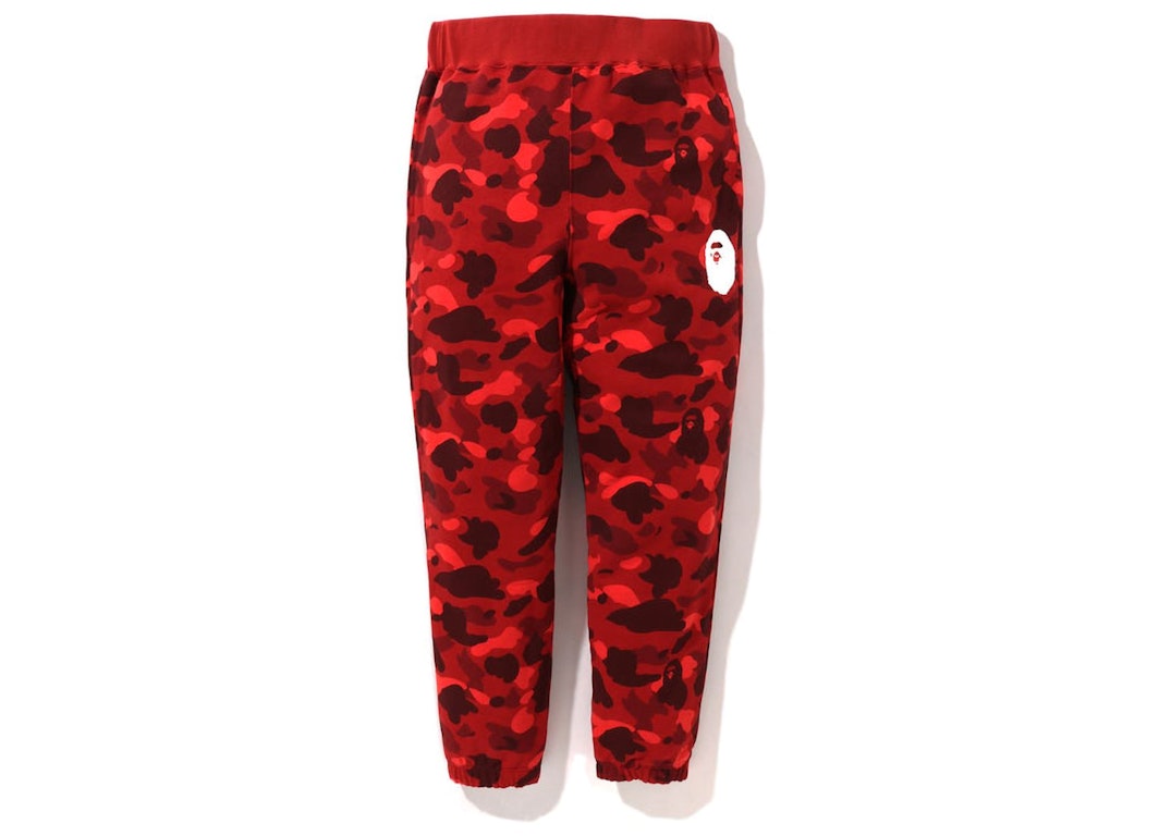 Pre-owned Bape Color Camo Sweat Pants (fw22) Red