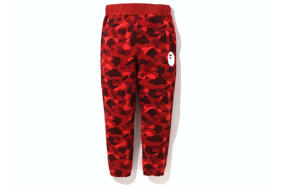 Pre-owned Bape Color Camo Sweat Pants (fw22) Red
