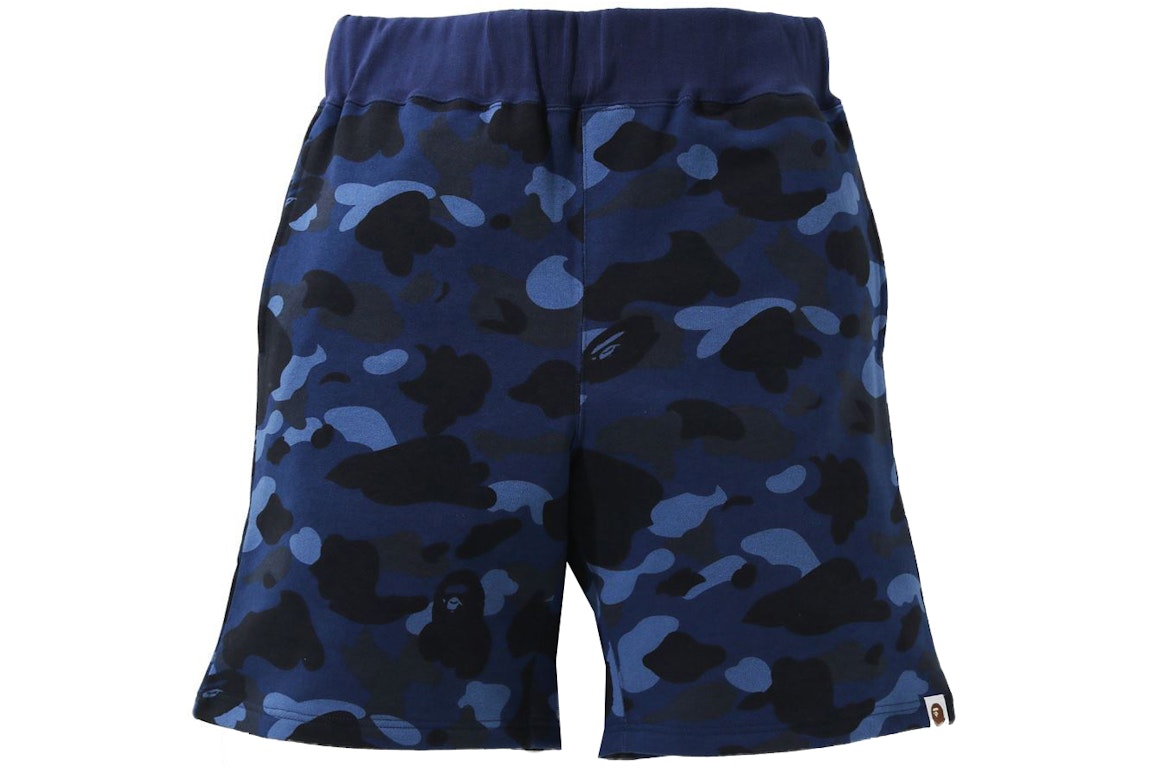 Pre-owned Bape Color Camo Sweat Shorts (ss21) Blue