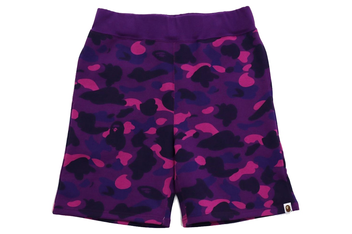 Pre-owned Bape Color Camo Sweat Shorts (fw21) Purple
