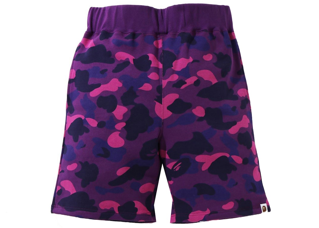 Pre-owned Bape Color Camo Sweat Shorts (ss21) Purple