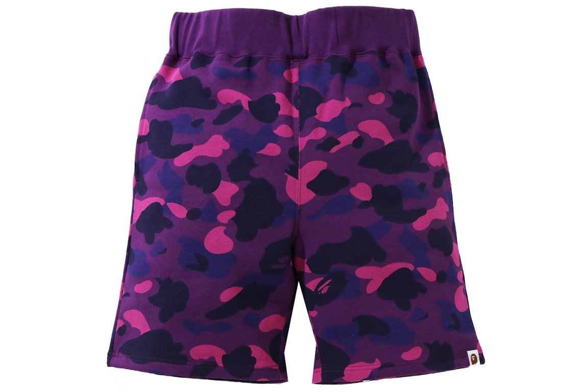 Pre-owned Bape Color Camo Sweat Shorts (ss21) Purple
