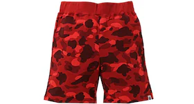 BAPE Color Camo Sweat Shorts (SS21) Red