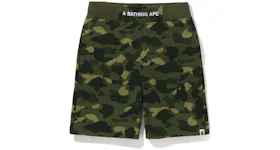BAPE Color Camo Sweat Shorts (SS22) Green