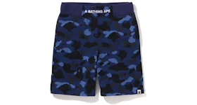 BAPE Color Camo Sweat Shorts (SS22) Navy