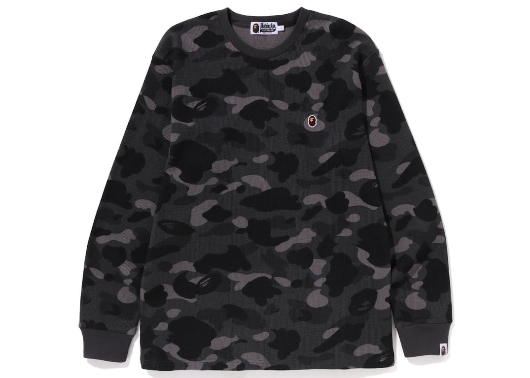 Pre-owned Bape Color Camo Thermal L/s Tee (ss23) Black