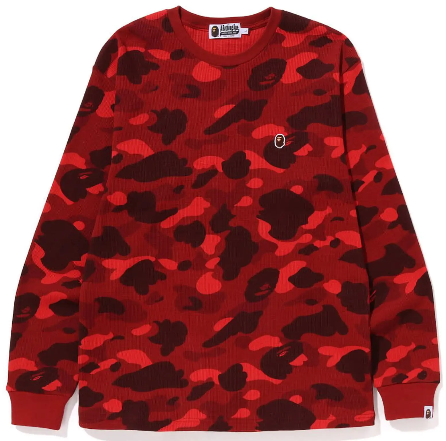 BAPE Color Camo Thermal L/S Tee (SS23) Red - SS23 - GB