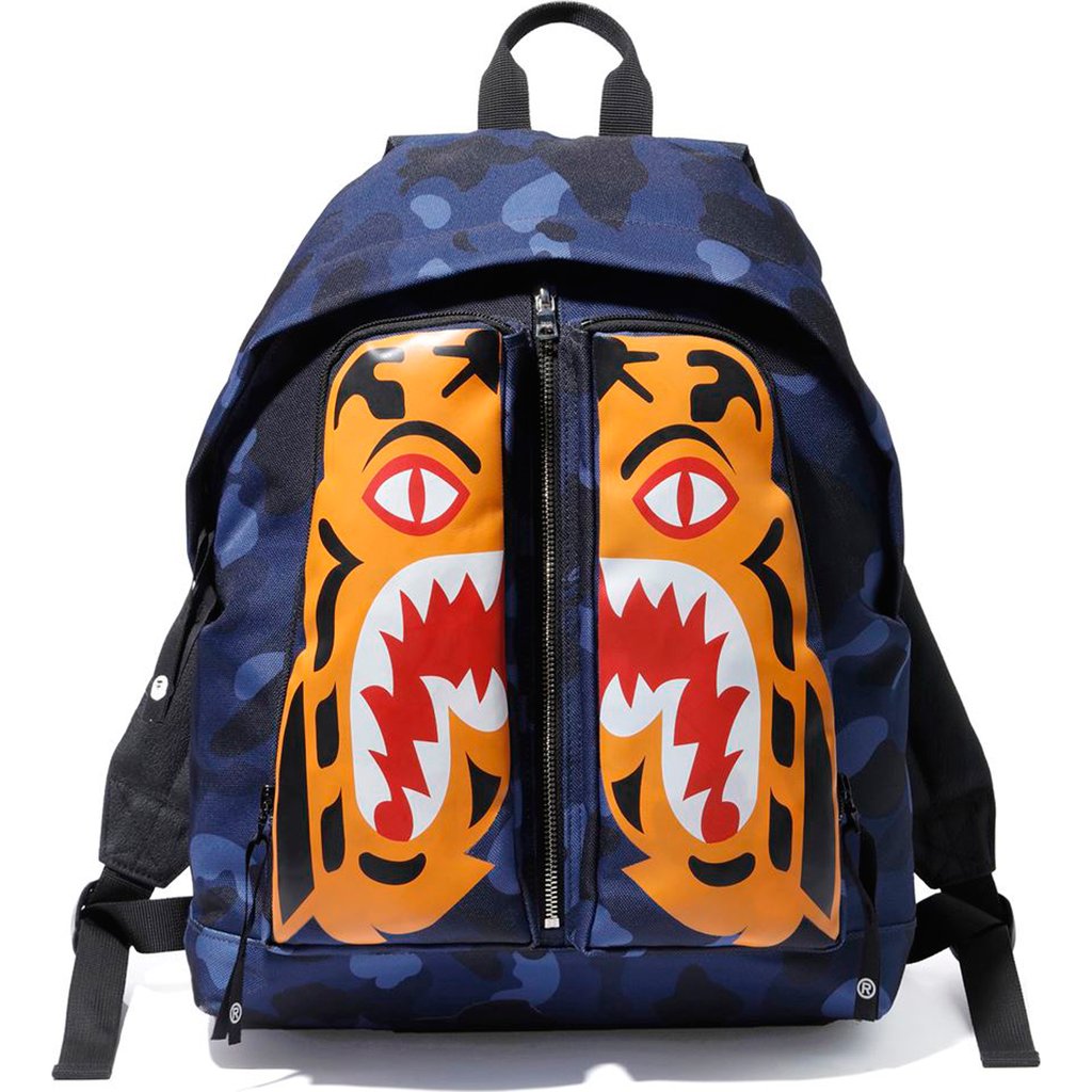 BAPE Color Camo Tiger Day Pack Navy