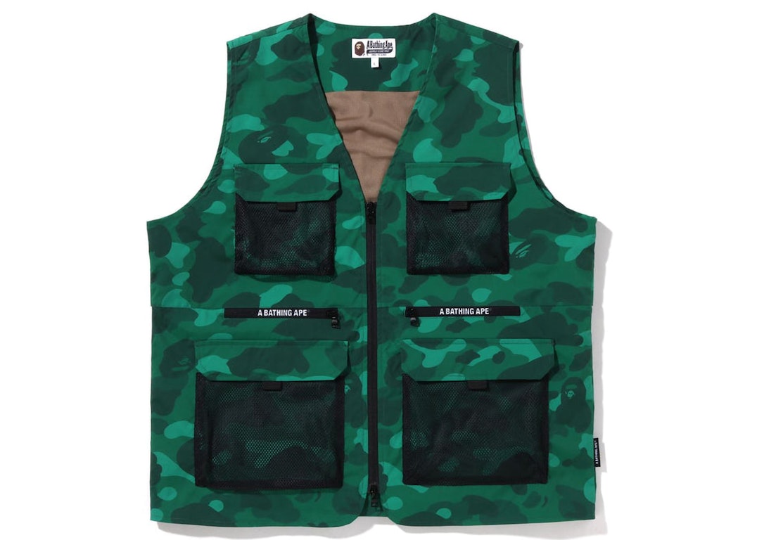 Pre-owned Bape Color Camo Vest (ss22) Green
