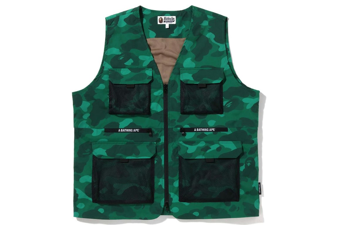 Pre-owned Bape Color Camo Vest (ss22) Green